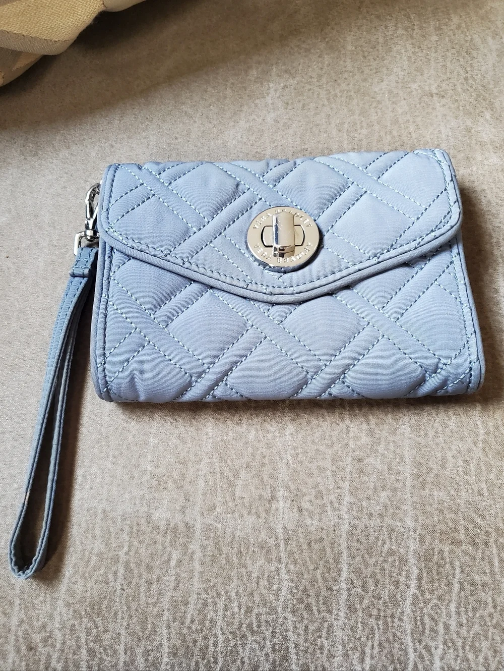 Vera Bradley Quilted Wristlet Clutch Wallet In Shadow Grey